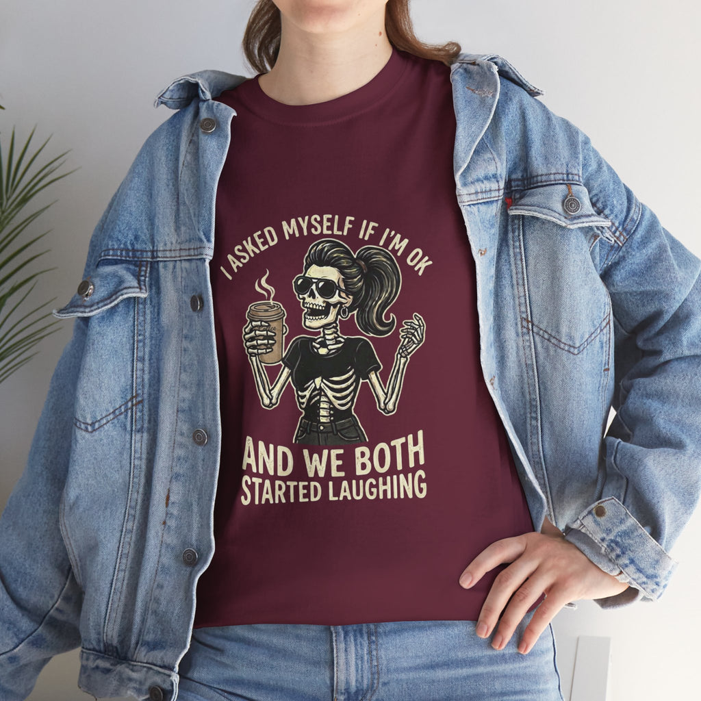 Skeleton Girl – 'And We Both Started Laughing' Graphic T-Shirt