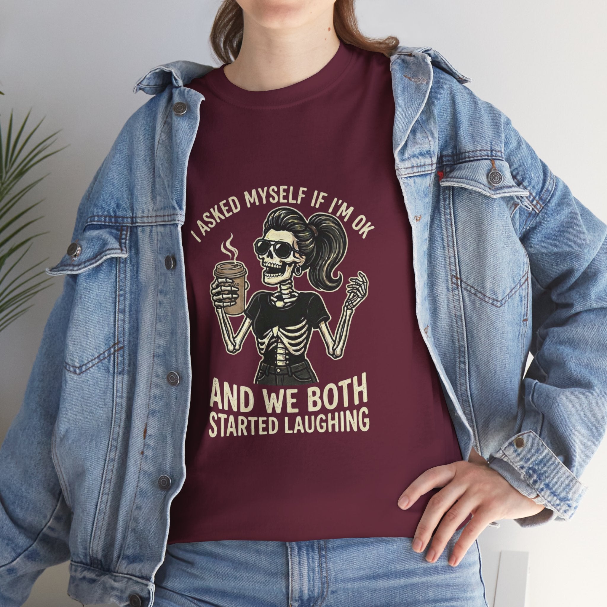 Skeleton Girl – 'And We Both Started Laughing' Graphic T-Shirt