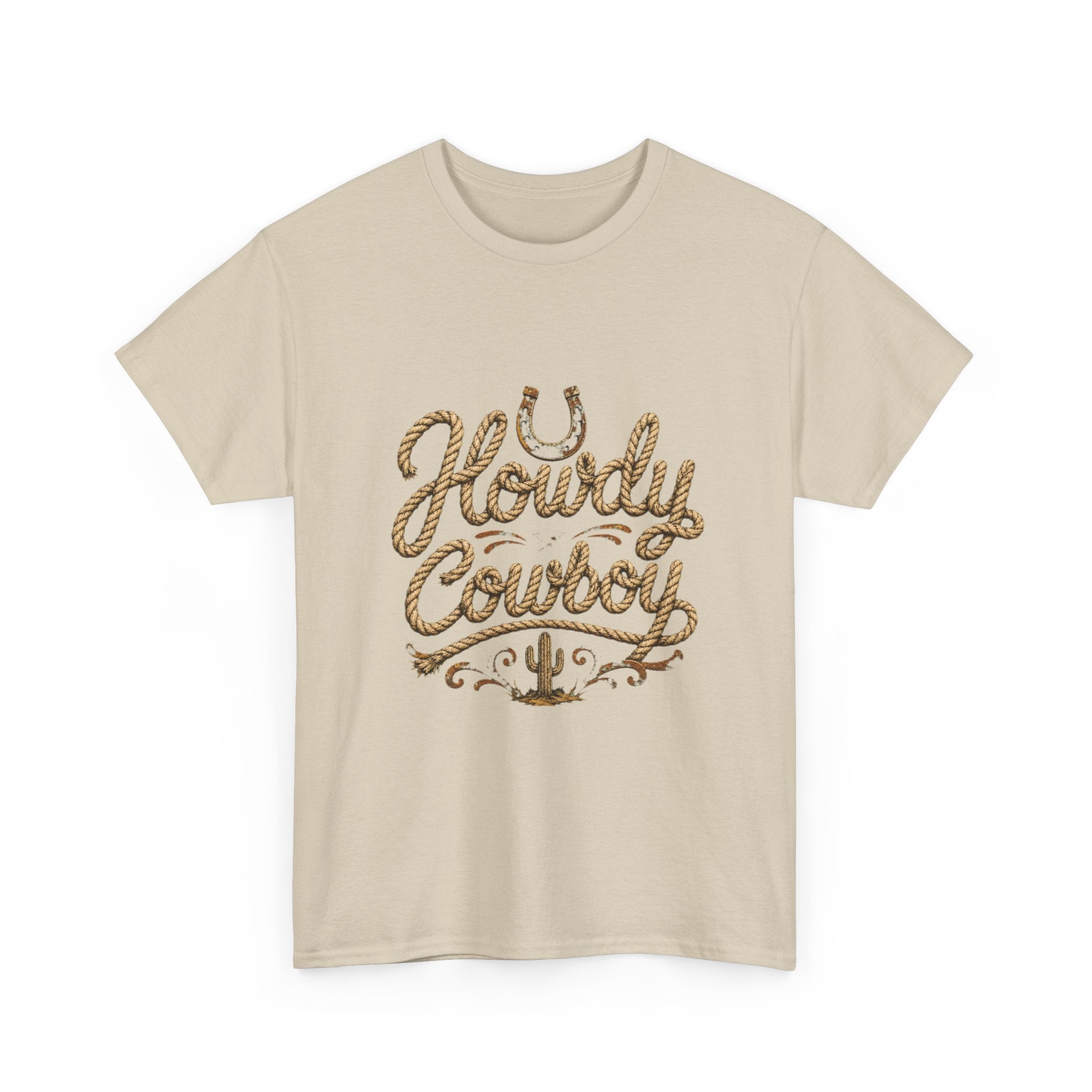 Howdy Cowboy T‑Shirt — Western Desert Graphic Tee
