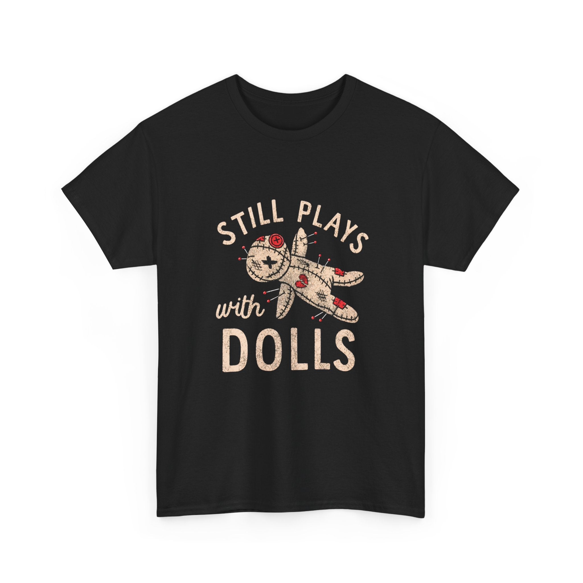 Still Plays With Dolls T-Shirt — Vintage Floral Doll Graphic Tee