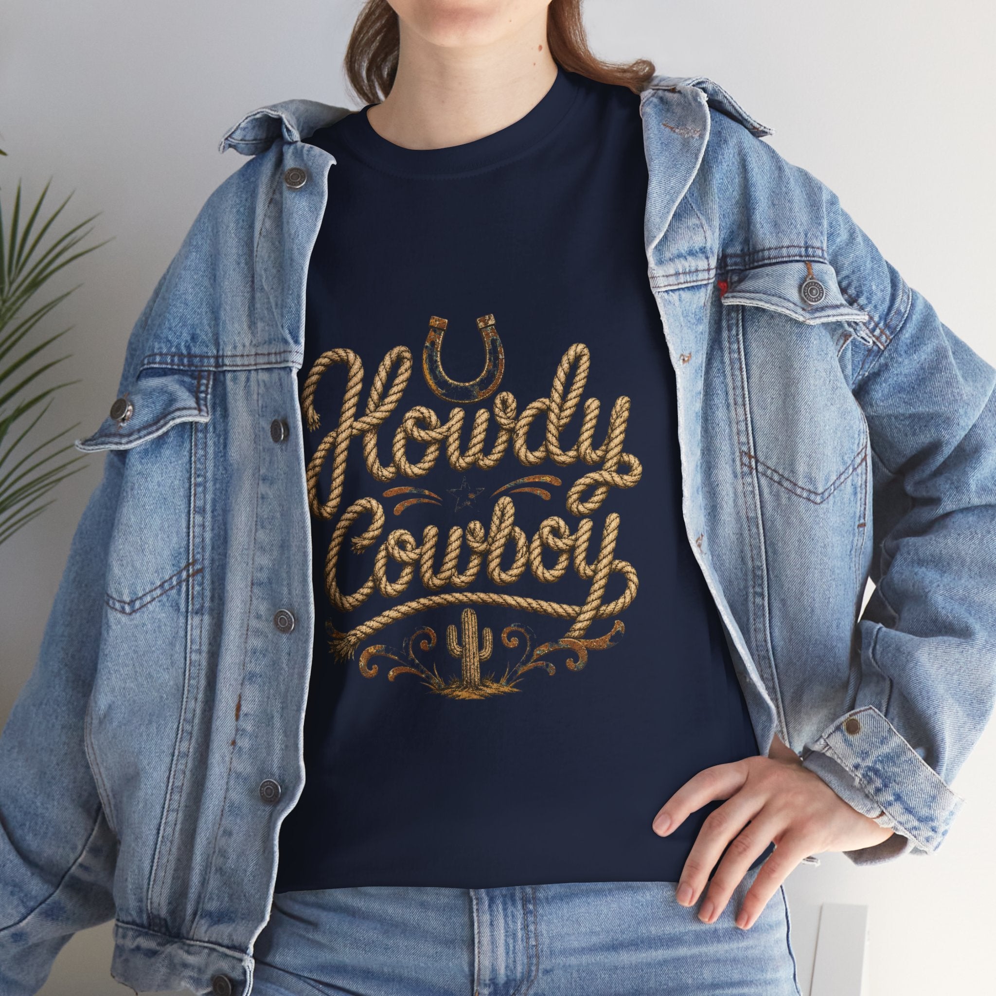 Howdy Cowboy T‑Shirt — Western Desert Graphic Tee