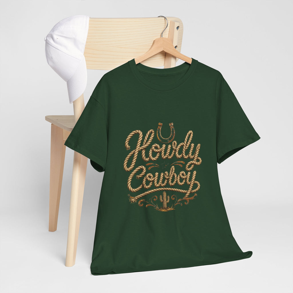 Howdy Cowboy T‑Shirt — Western Desert Graphic Tee
