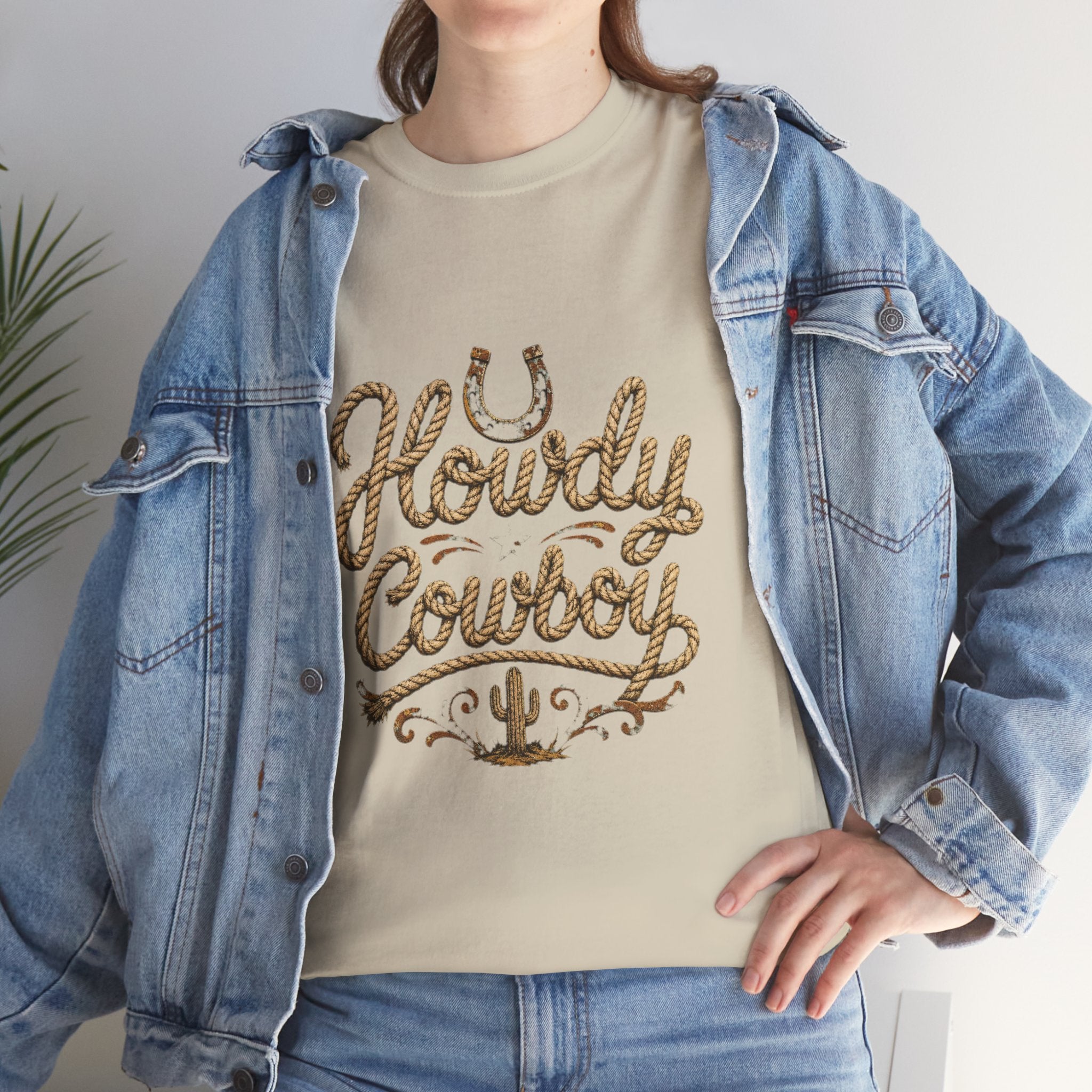 Howdy Cowboy T‑Shirt — Western Desert Graphic Tee