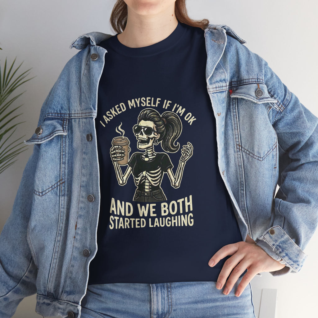 Skeleton Girl – 'And We Both Started Laughing' Graphic T-Shirt