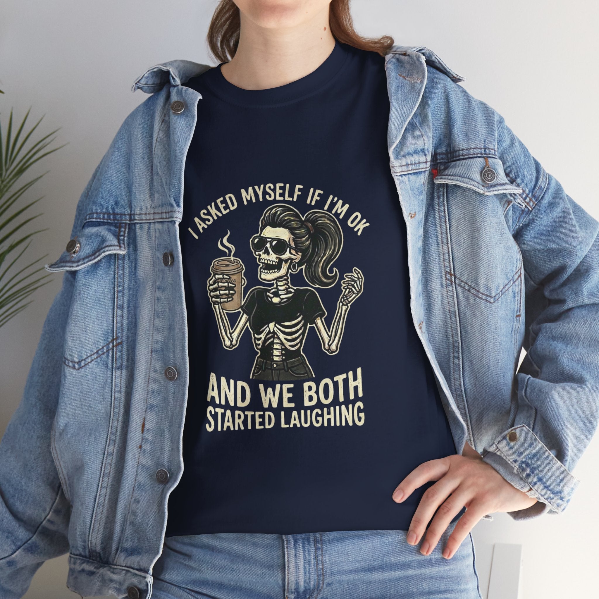 Skeleton Girl – 'And We Both Started Laughing' Graphic T-Shirt