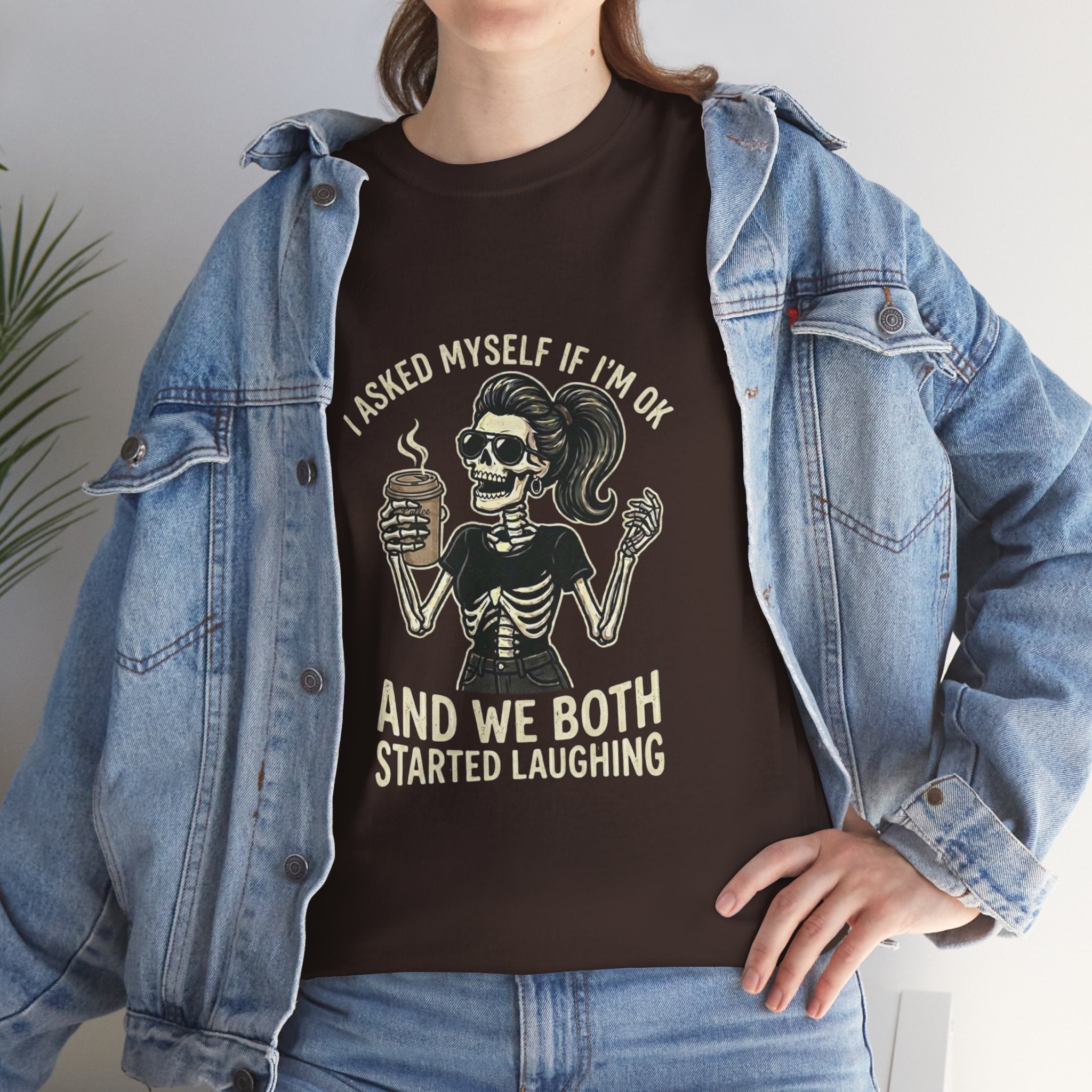 Skeleton Girl – 'And We Both Started Laughing' Graphic T-Shirt