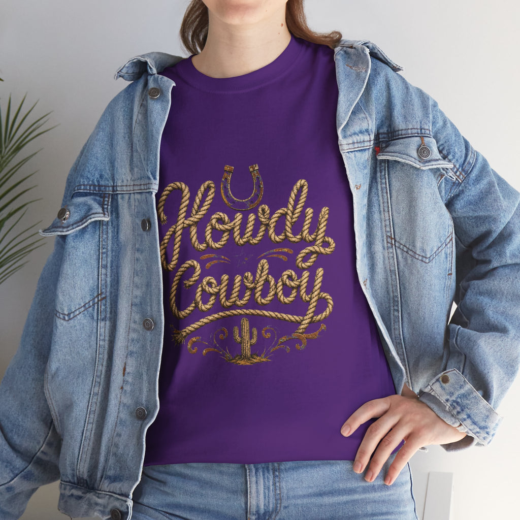 Howdy Cowboy T‑Shirt — Western Desert Graphic Tee