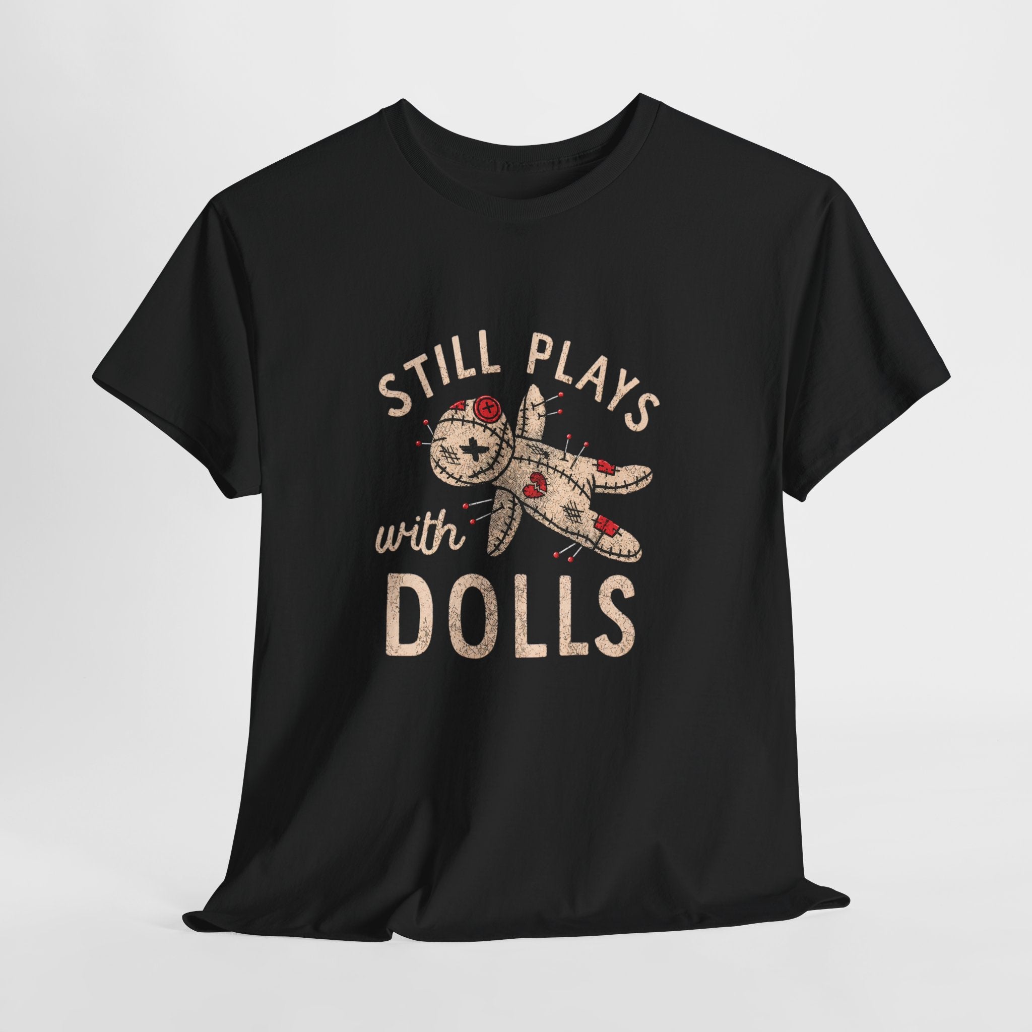Still Plays With Dolls T-Shirt — Vintage Floral Doll Graphic Tee