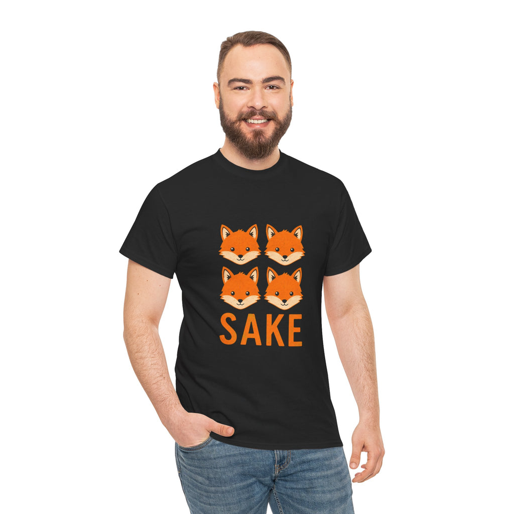 Sake Foxes T-Shirt — Cute Four Fox Faces Graphic Tee