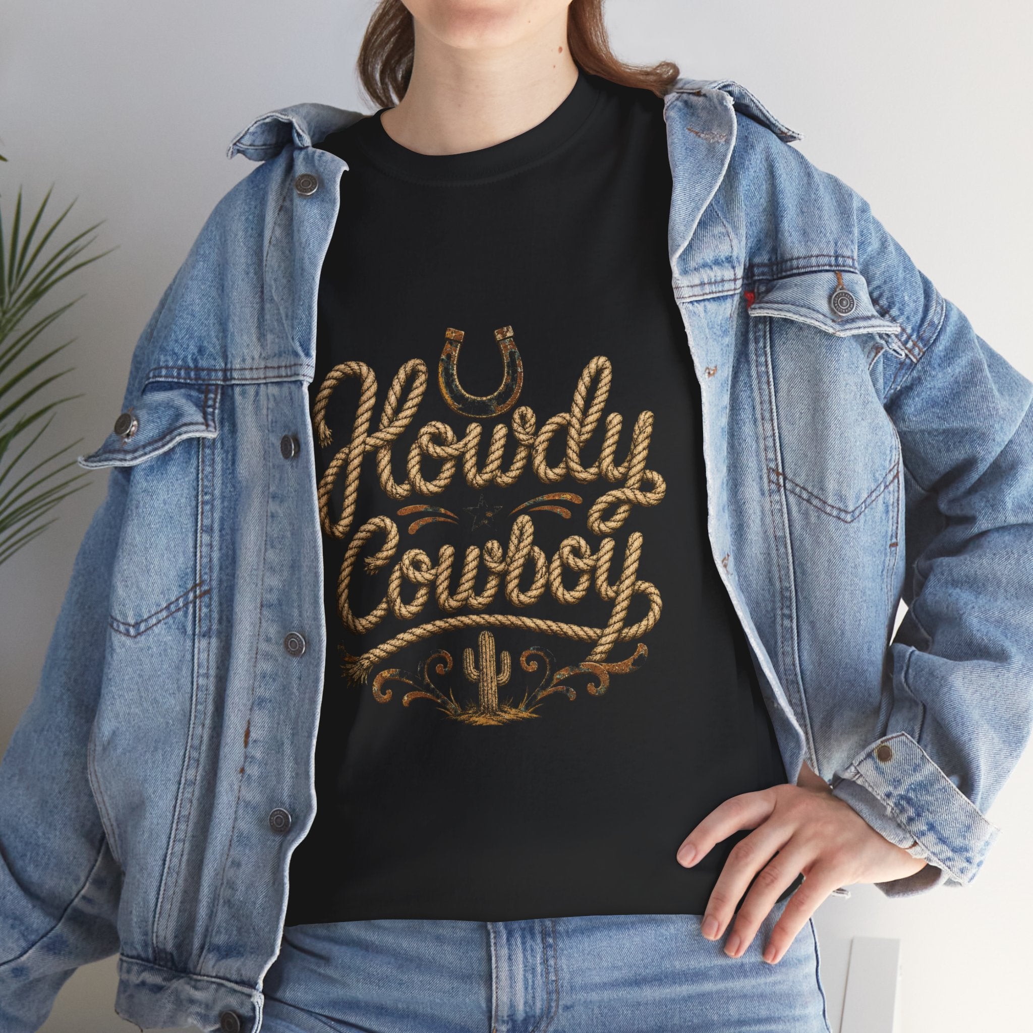 Howdy Cowboy T‑Shirt — Western Desert Graphic Tee