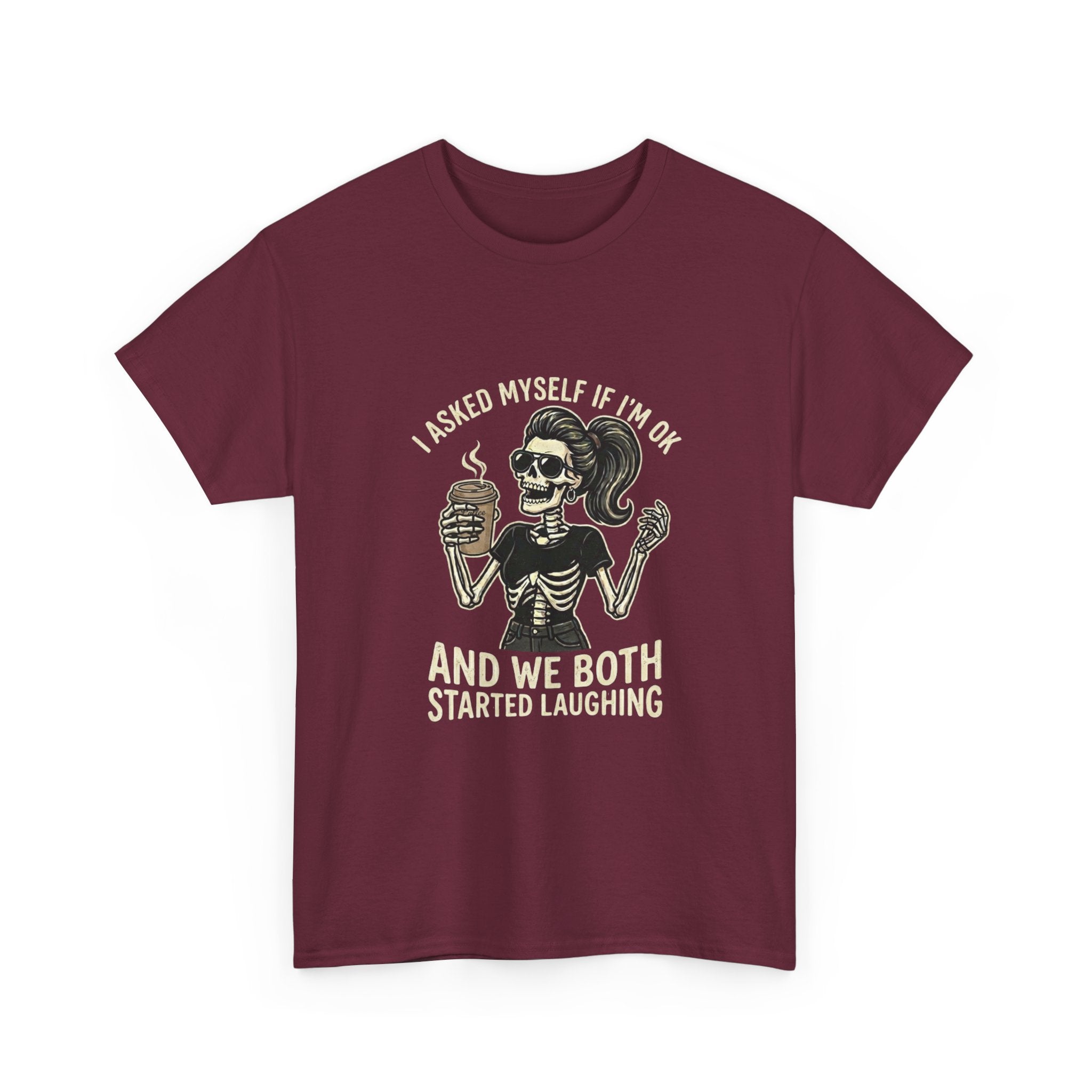 Skeleton Girl – 'And We Both Started Laughing' Graphic T-Shirt
