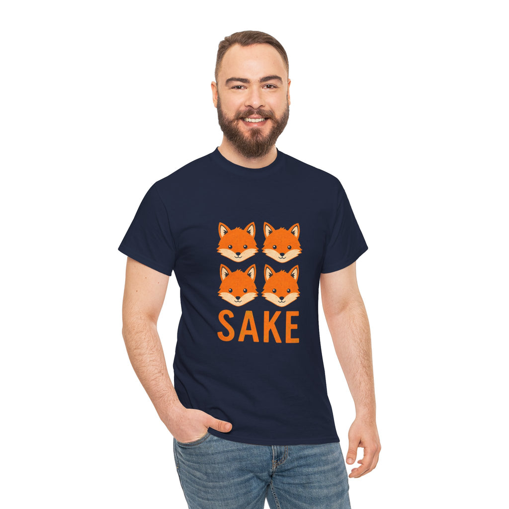 Sake Foxes T-Shirt — Cute Four Fox Faces Graphic Tee