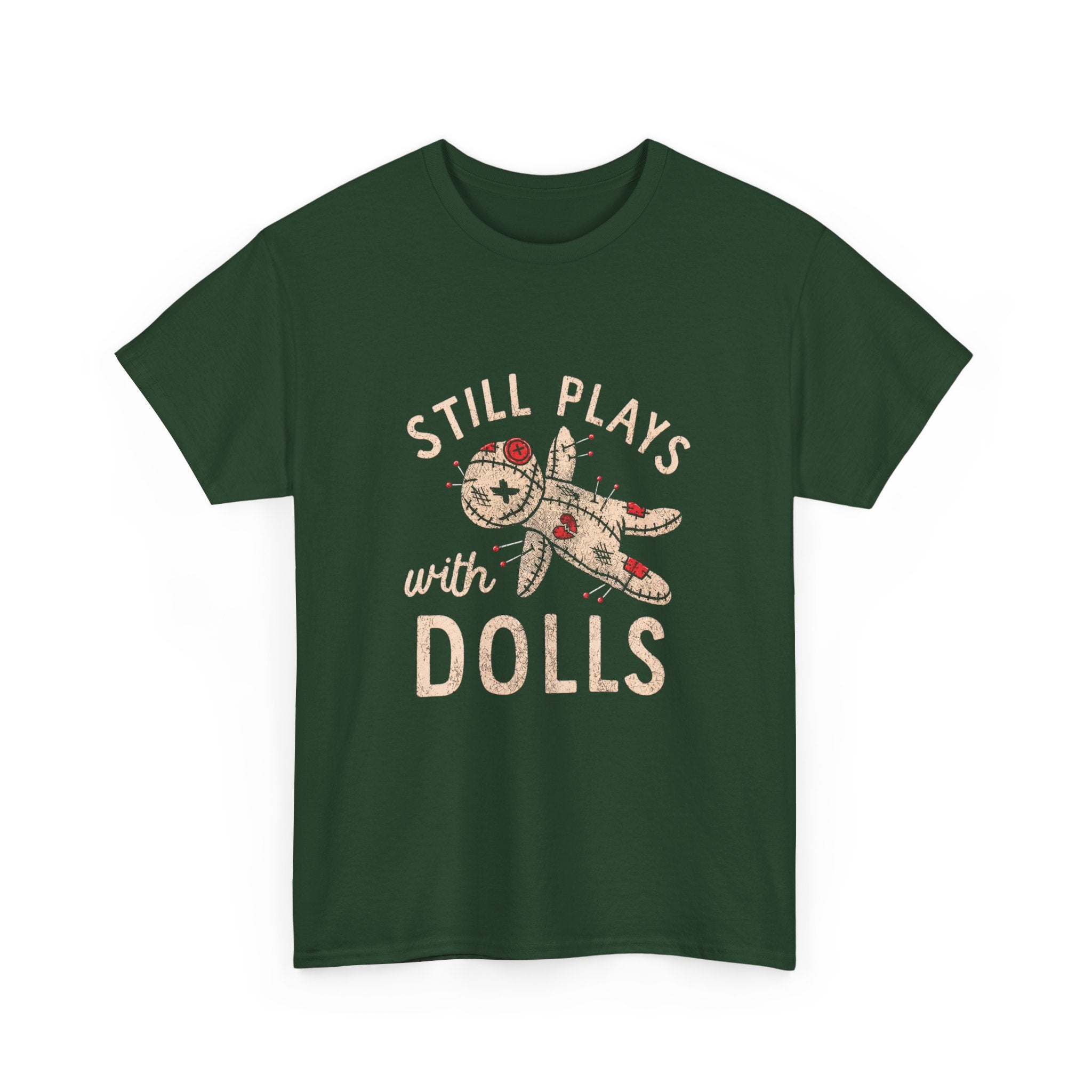 Still Plays With Dolls T-Shirt — Vintage Floral Doll Graphic Tee