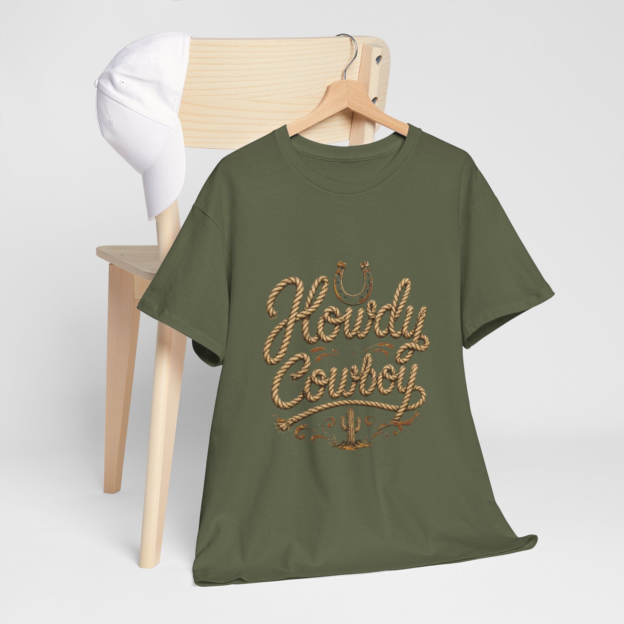 Howdy Cowboy T‑Shirt — Western Desert Graphic Tee