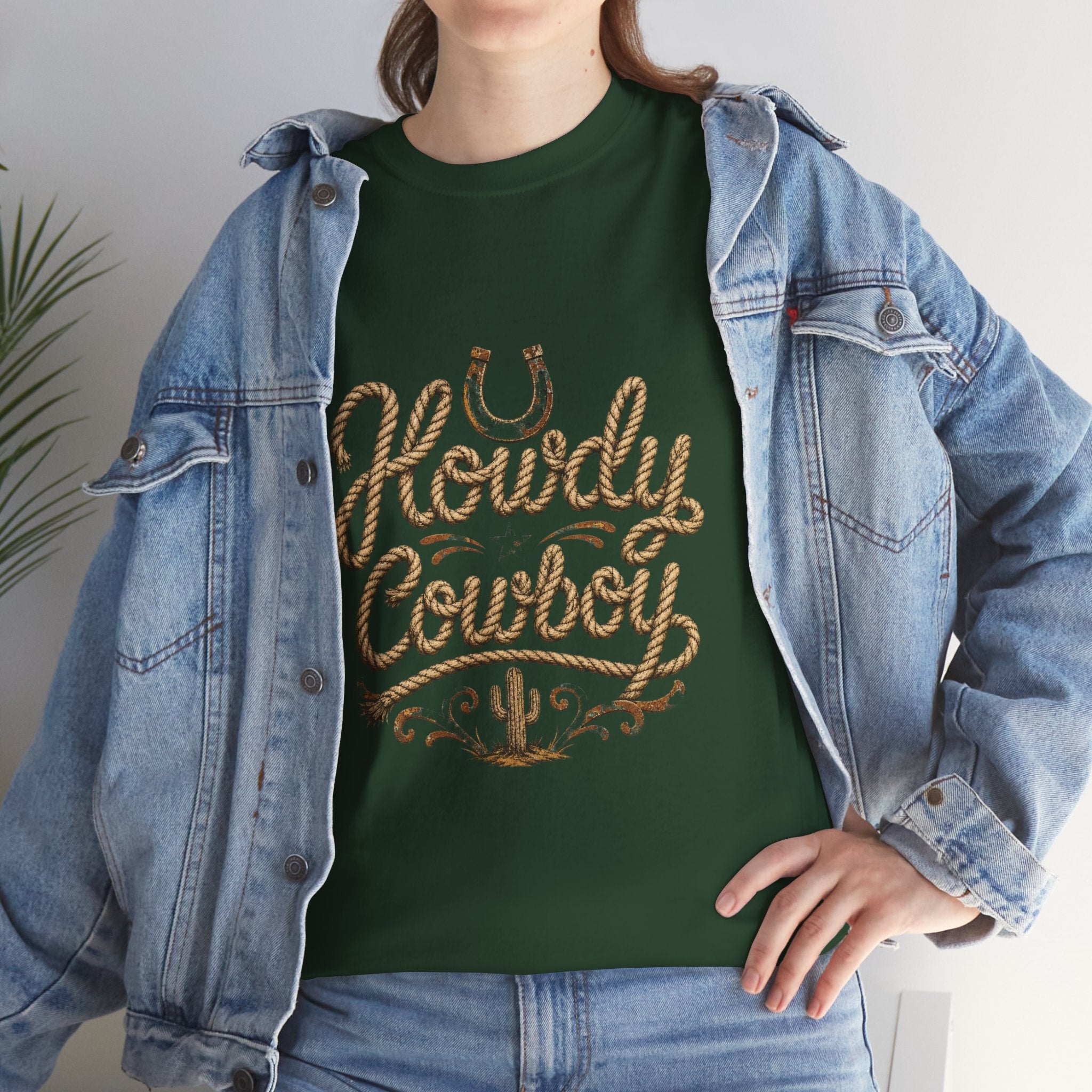 Howdy Cowboy T‑Shirt — Western Desert Graphic Tee