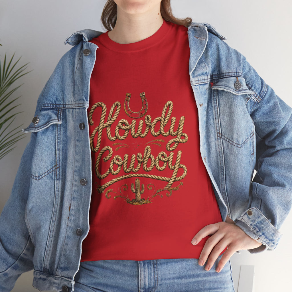 Howdy Cowboy T‑Shirt — Western Desert Graphic Tee