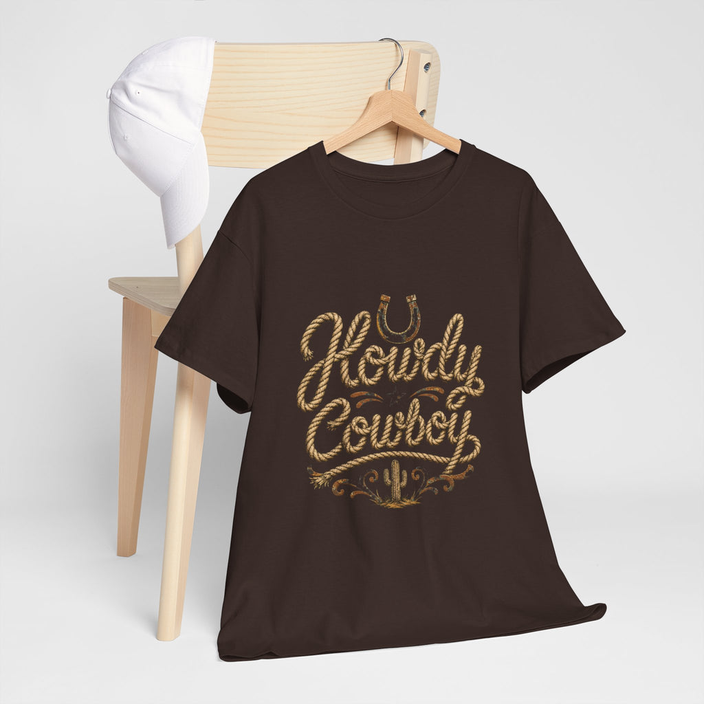 Howdy Cowboy T‑Shirt — Western Desert Graphic Tee
