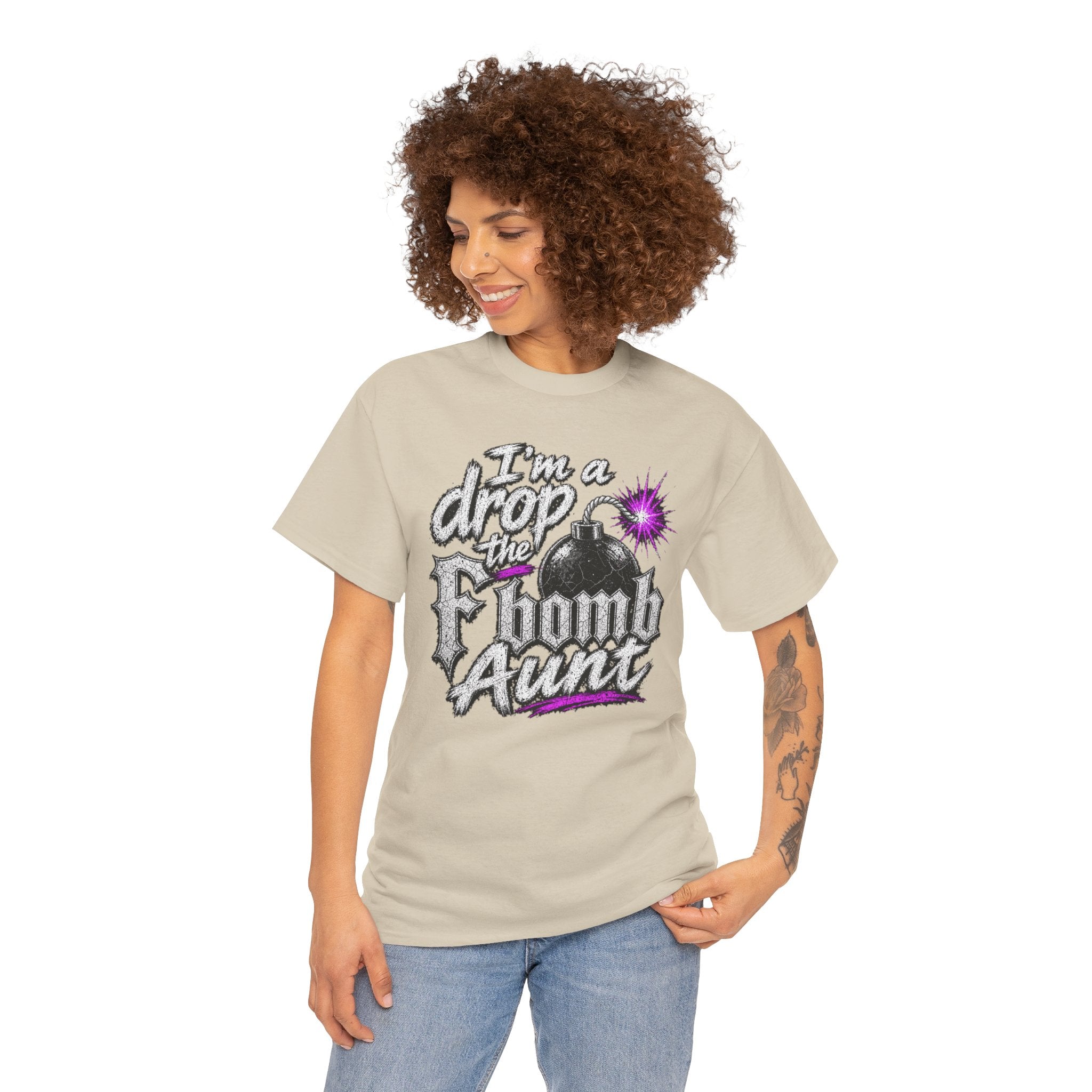 T-Shirt — "I'm a Drop the F-bomb Aunt" Graphic Tee (Funny Aunt Gift)