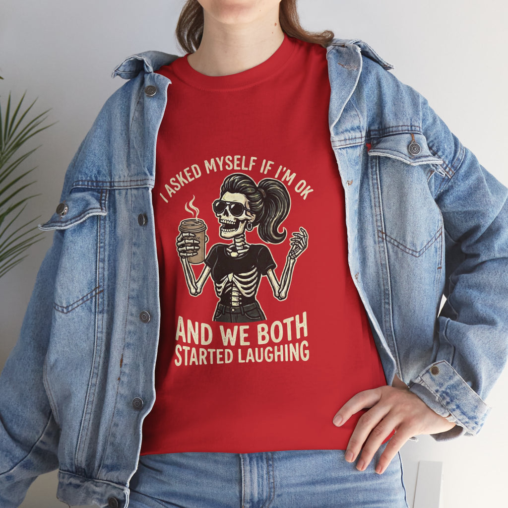 Skeleton Girl – 'And We Both Started Laughing' Graphic T-Shirt