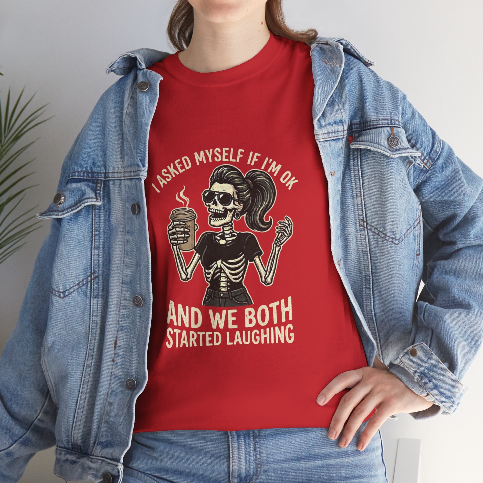 Skeleton Girl – 'And We Both Started Laughing' Graphic T-Shirt