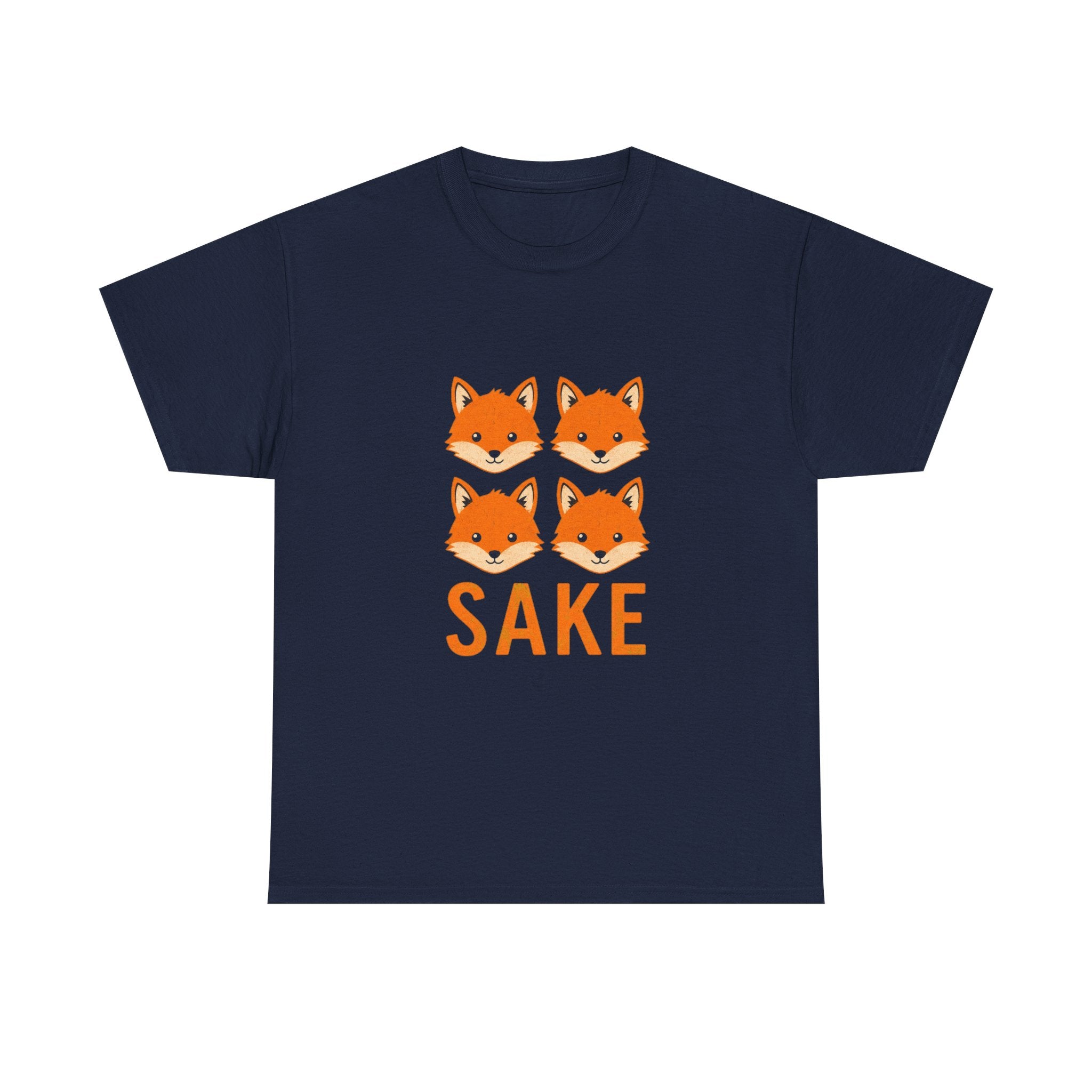Sake Foxes T-Shirt — Cute Four Fox Faces Graphic Tee