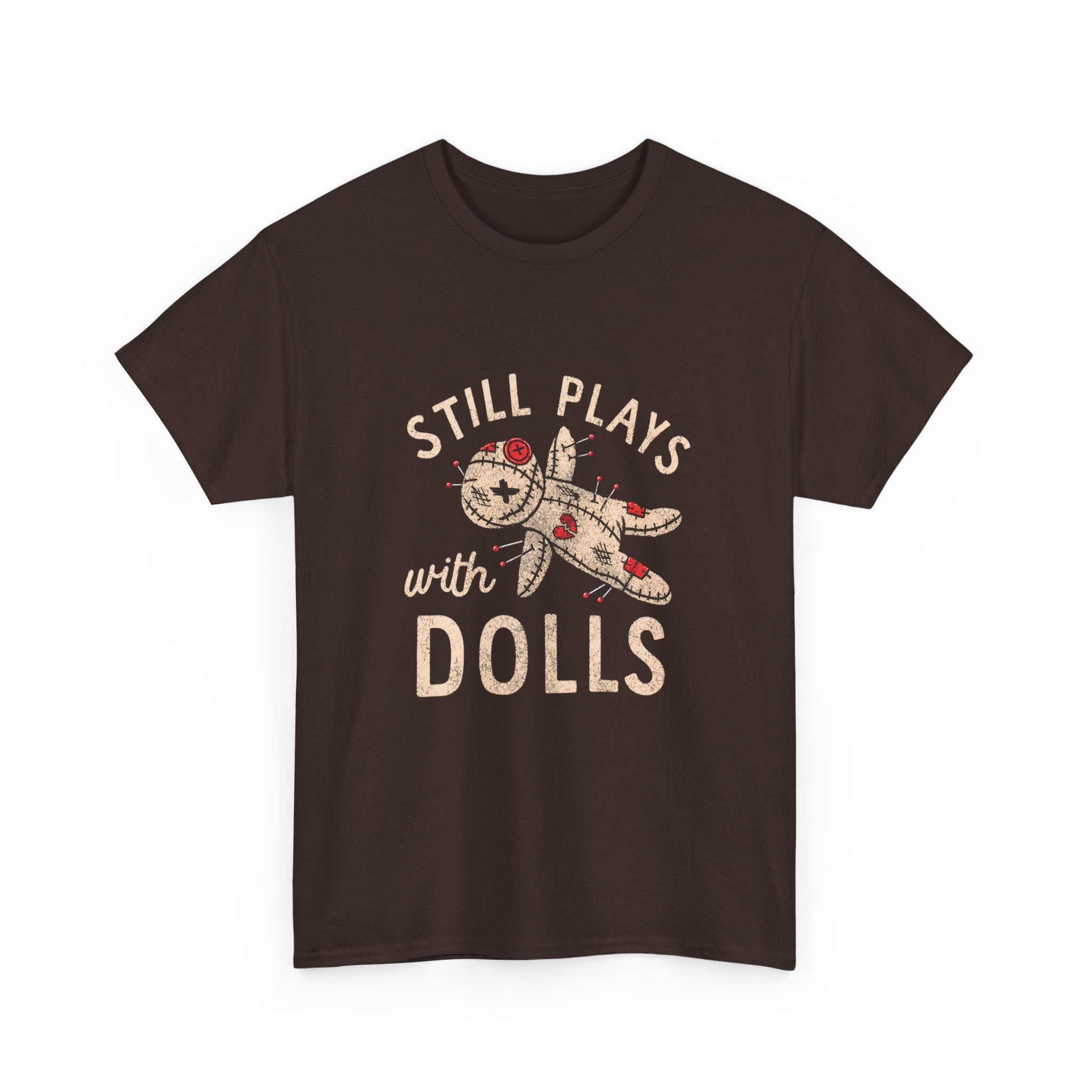 Still Plays With Dolls T-Shirt — Vintage Floral Doll Graphic Tee