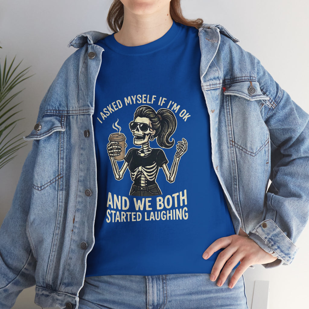Skeleton Girl – 'And We Both Started Laughing' Graphic T-Shirt