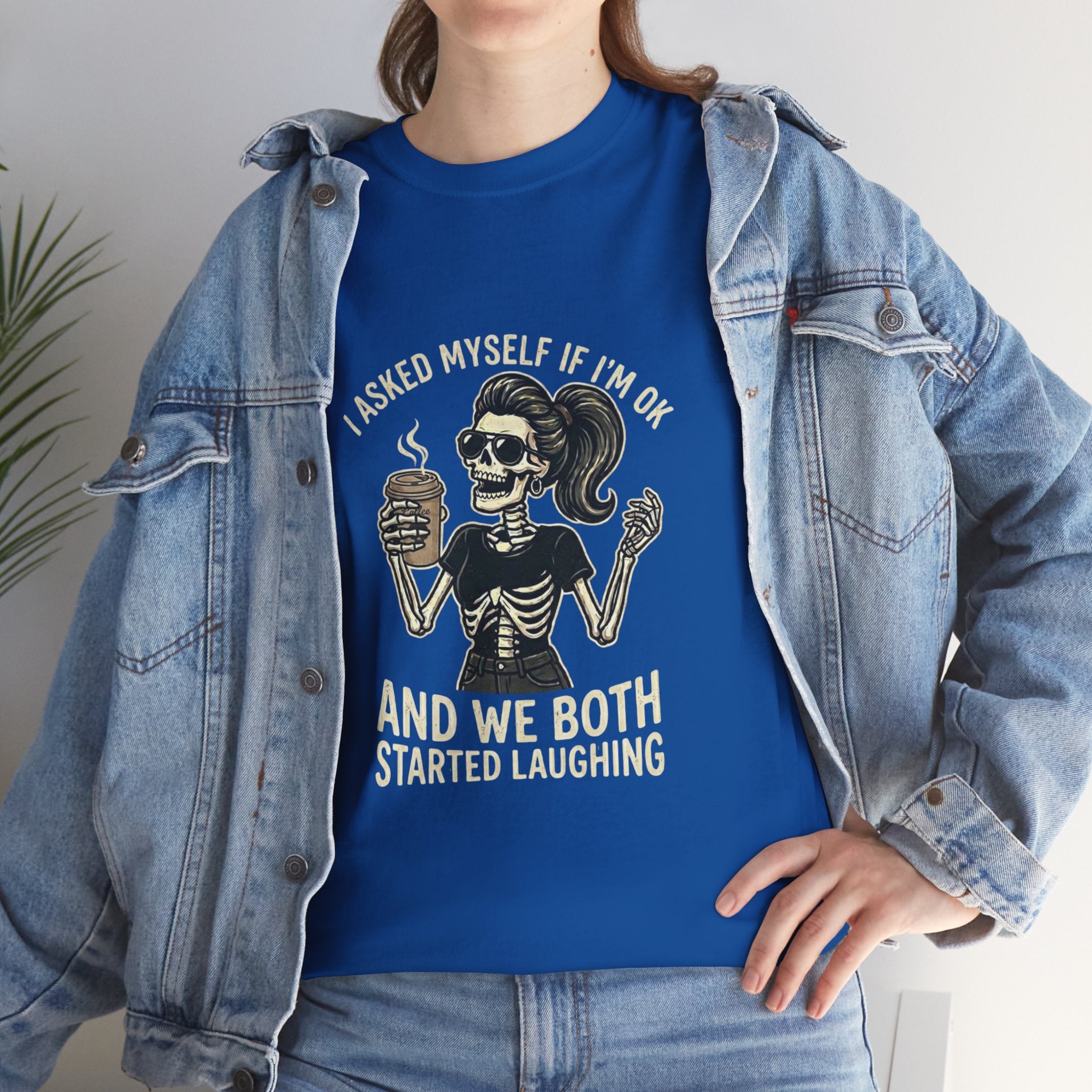 Skeleton Girl – 'And We Both Started Laughing' Graphic T-Shirt