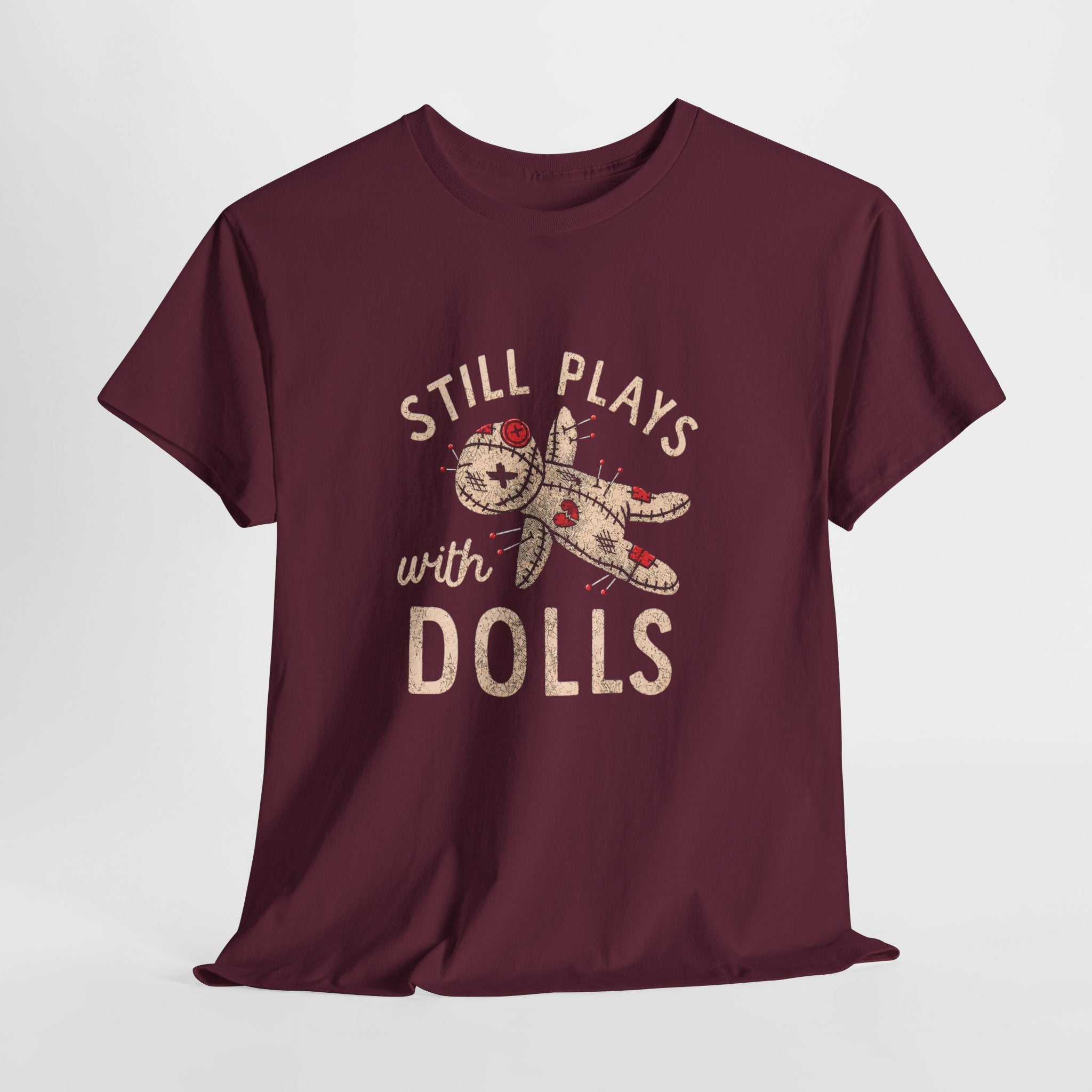 Still Plays With Dolls T-Shirt — Vintage Floral Doll Graphic Tee