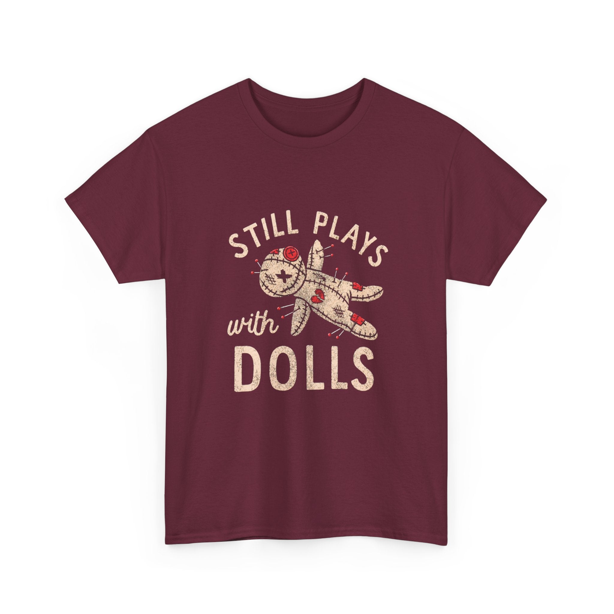 Still Plays With Dolls T-Shirt — Vintage Floral Doll Graphic Tee