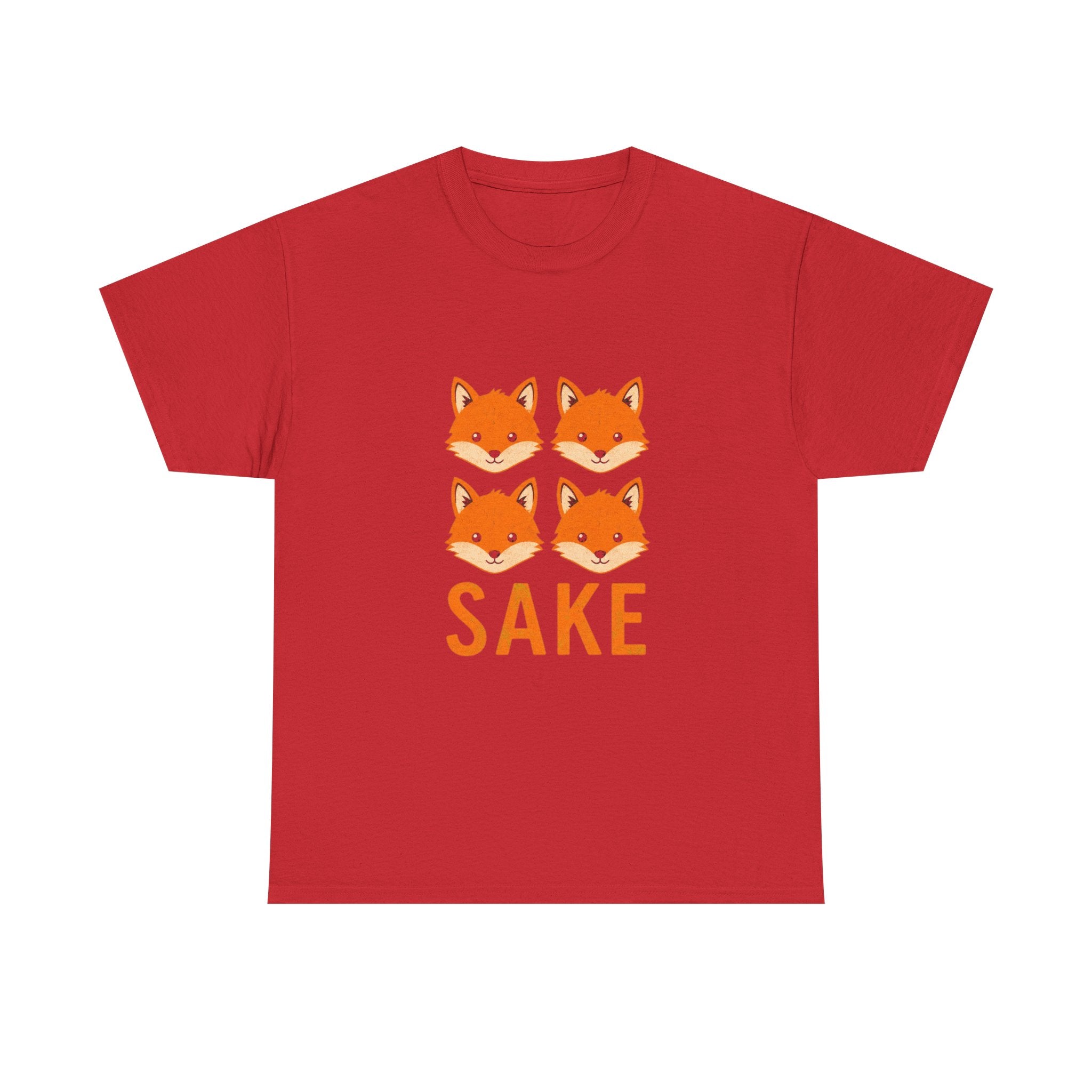 Sake Foxes T-Shirt — Cute Four Fox Faces Graphic Tee