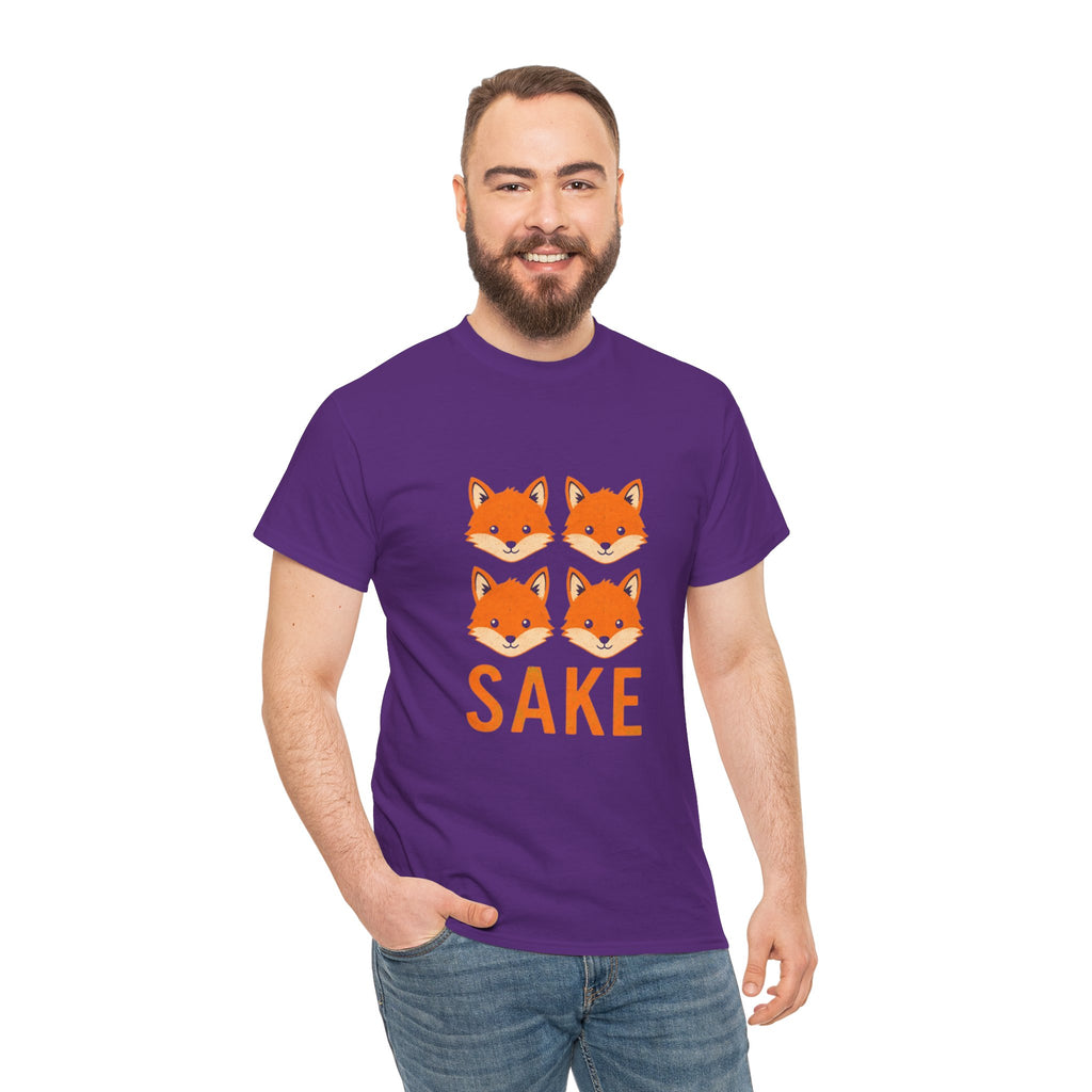 Sake Foxes T-Shirt — Cute Four Fox Faces Graphic Tee