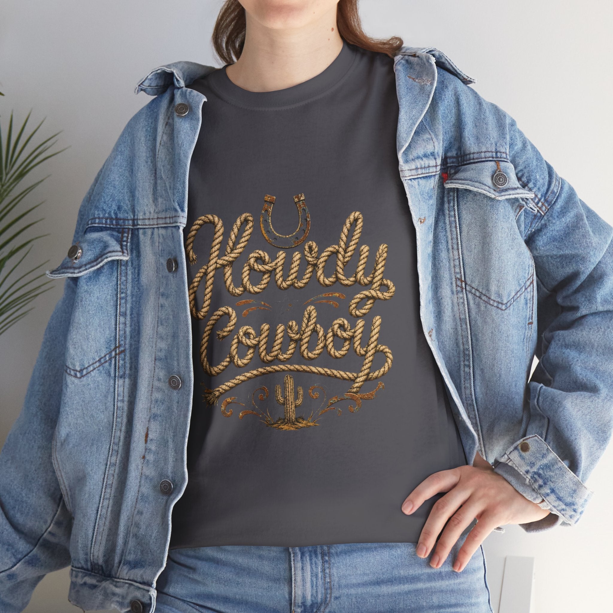 Howdy Cowboy T‑Shirt — Western Desert Graphic Tee