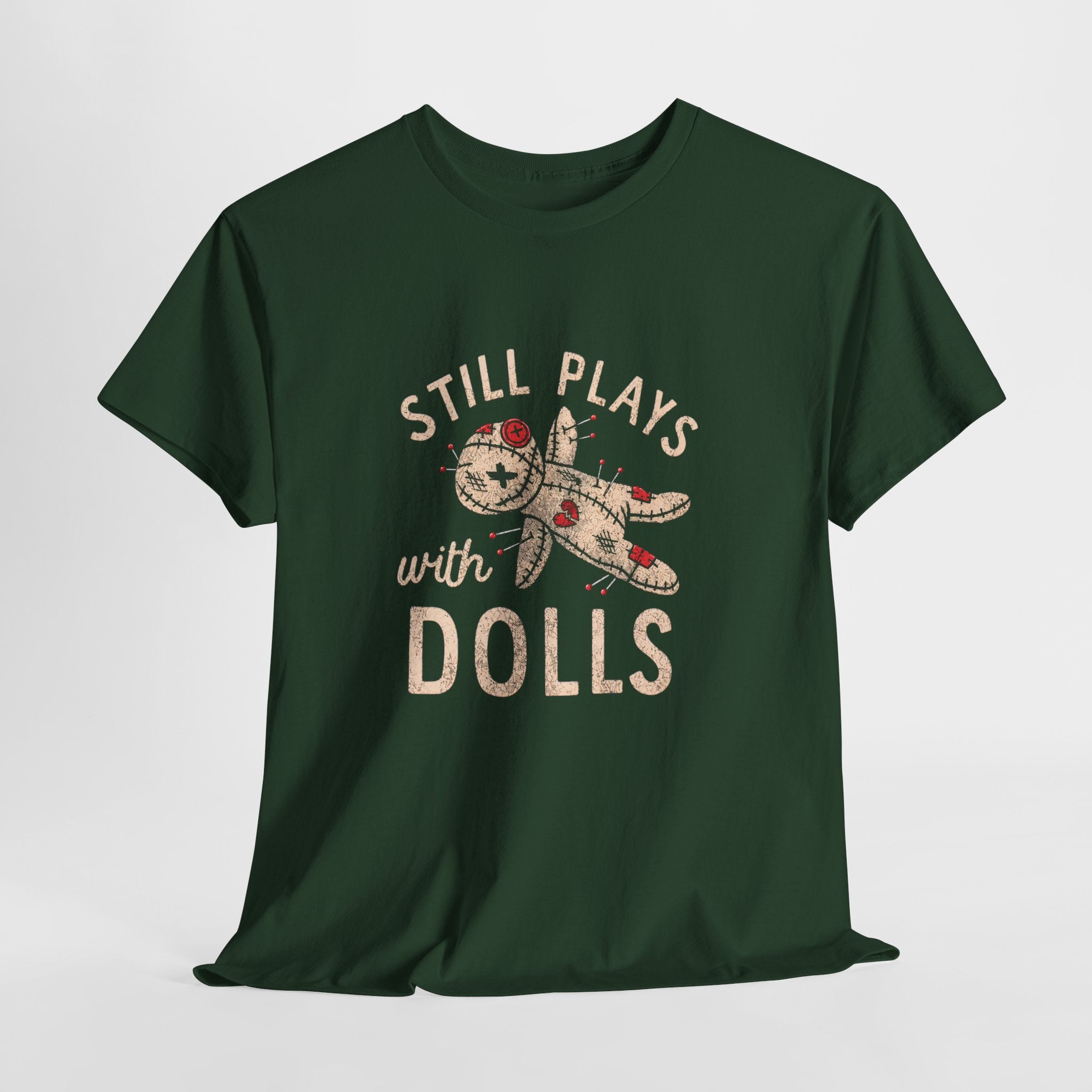 Still Plays With Dolls T-Shirt — Vintage Floral Doll Graphic Tee