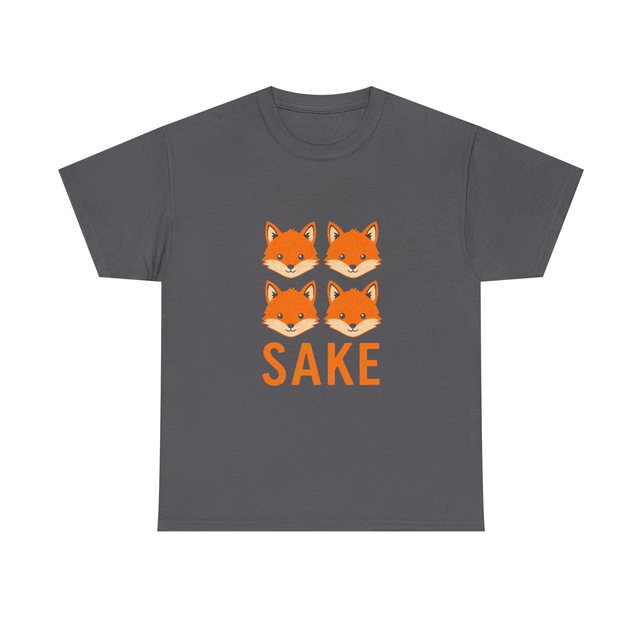 Sake Foxes T-Shirt — Cute Four Fox Faces Graphic Tee