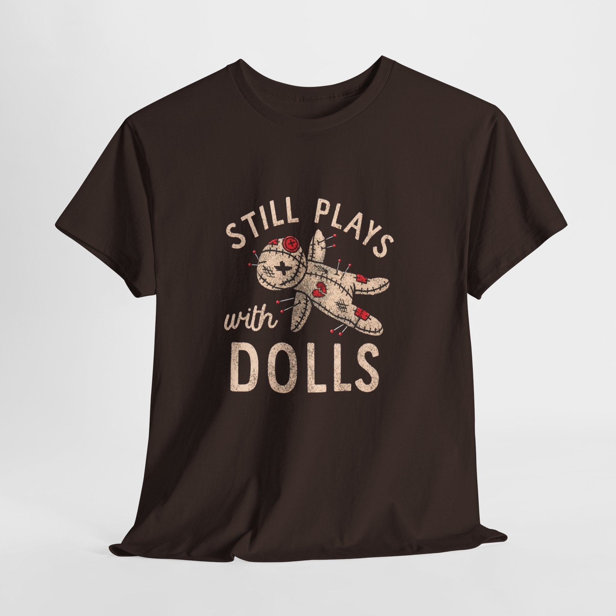 Still Plays With Dolls T-Shirt — Vintage Floral Doll Graphic Tee