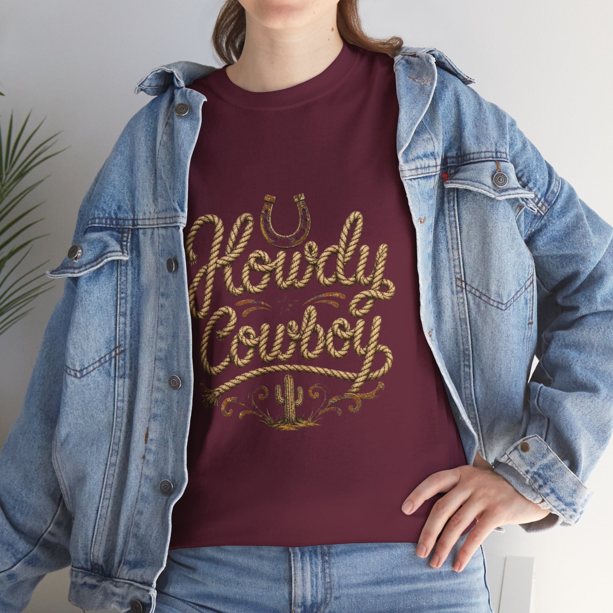 Howdy Cowboy T‑Shirt — Western Desert Graphic Tee