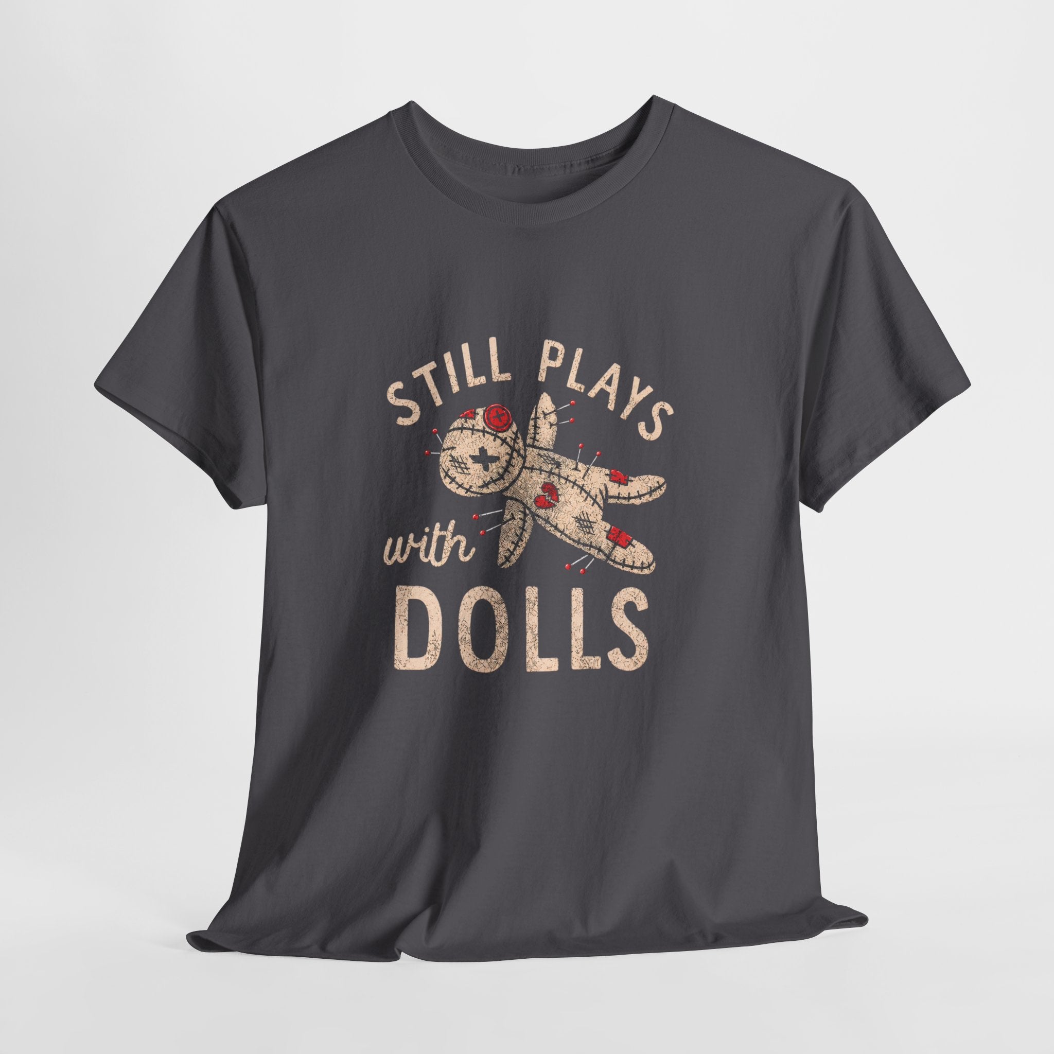 Still Plays With Dolls T-Shirt — Vintage Floral Doll Graphic Tee