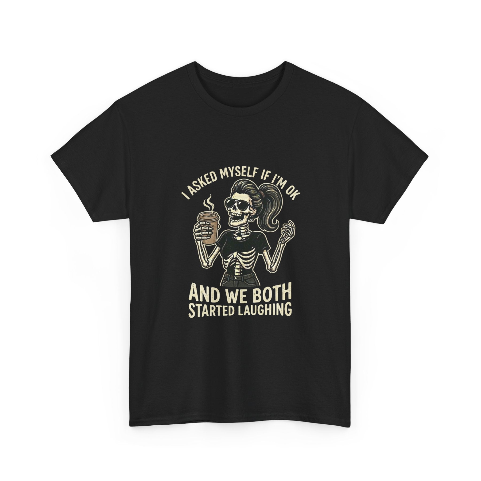 Skeleton Girl – 'And We Both Started Laughing' Graphic T-Shirt