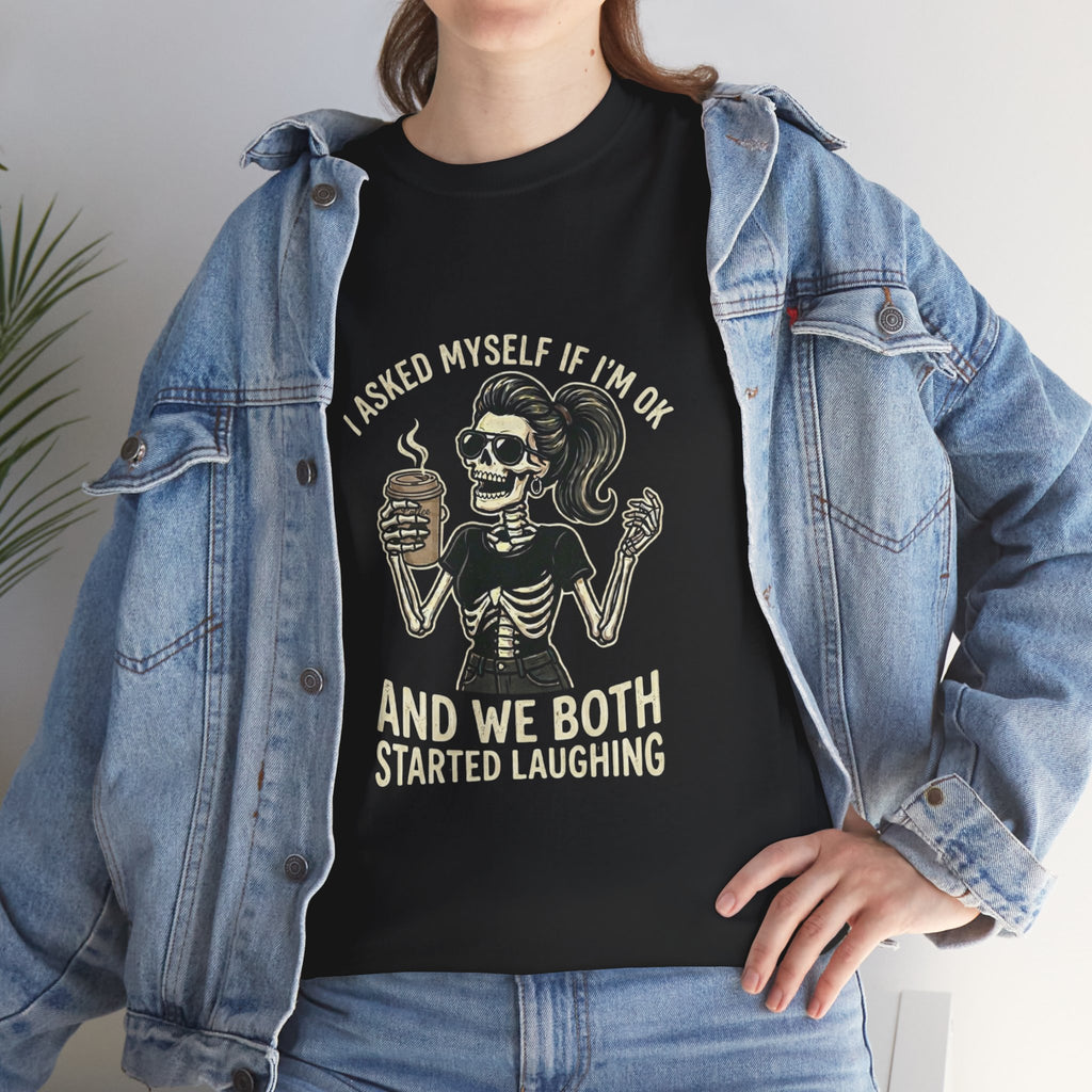 Skeleton Girl – 'And We Both Started Laughing' Graphic T-Shirt