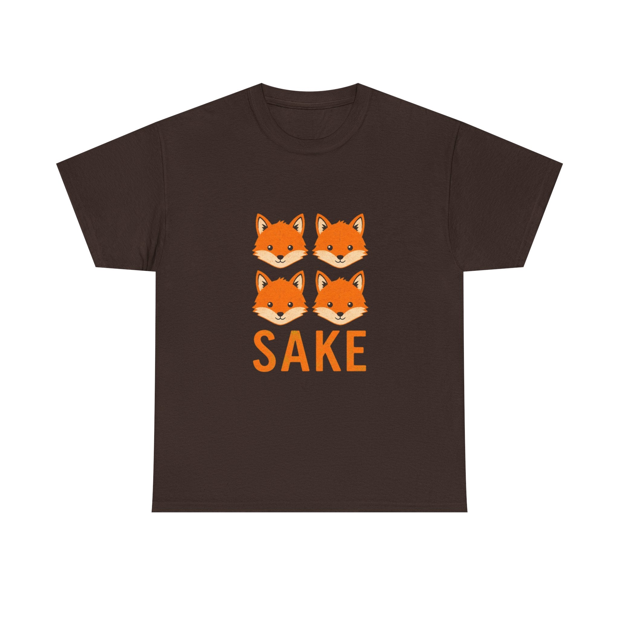 Sake Foxes T-Shirt — Cute Four Fox Faces Graphic Tee
