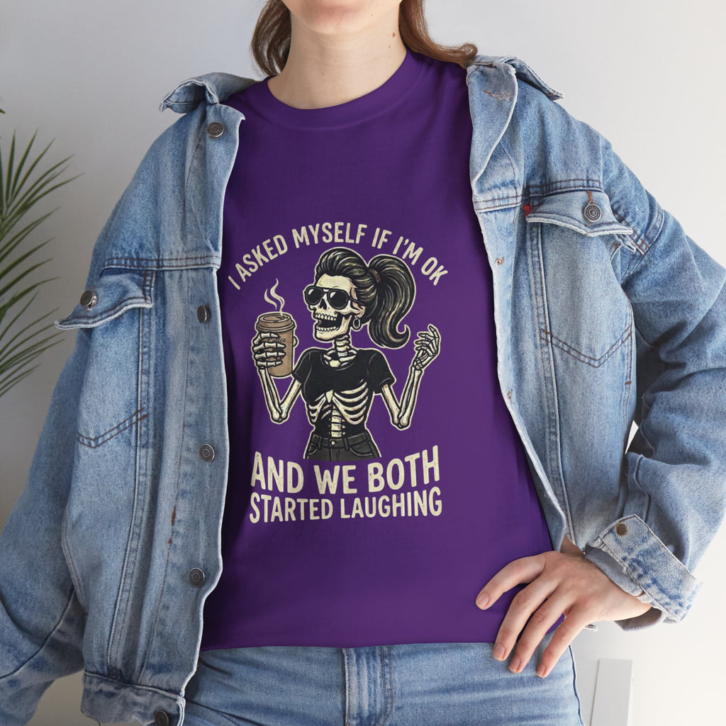 Skeleton Girl – 'And We Both Started Laughing' Graphic T-Shirt