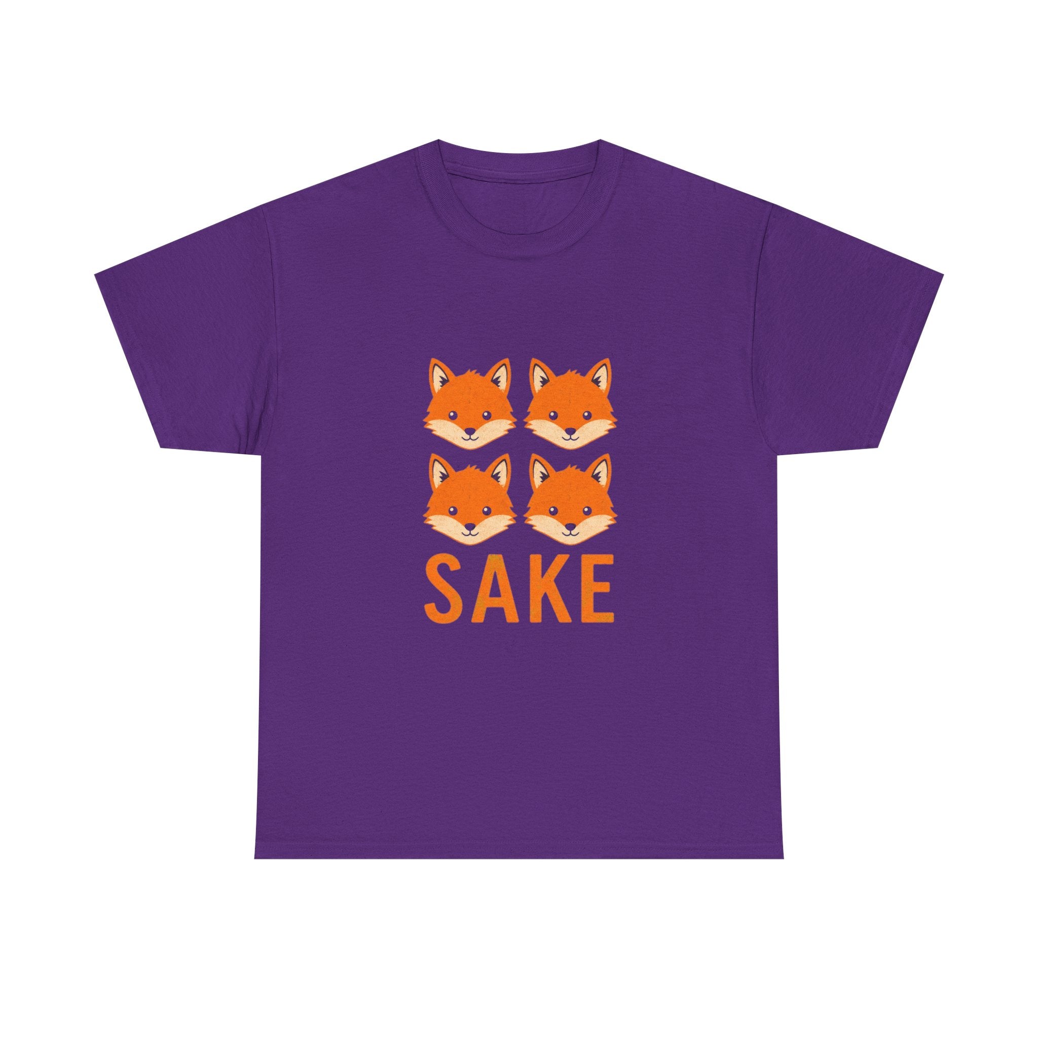 Sake Foxes T-Shirt — Cute Four Fox Faces Graphic Tee