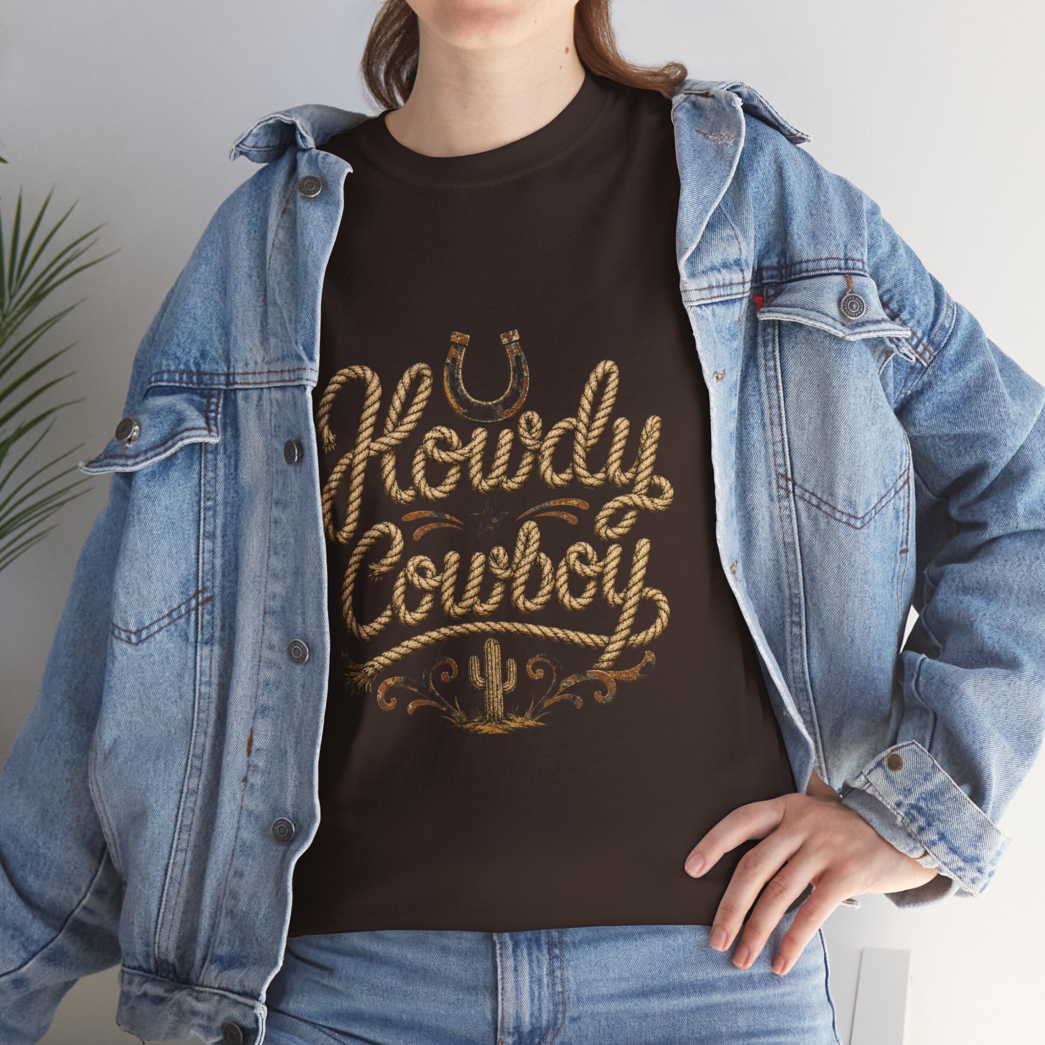 Howdy Cowboy T‑Shirt — Western Desert Graphic Tee